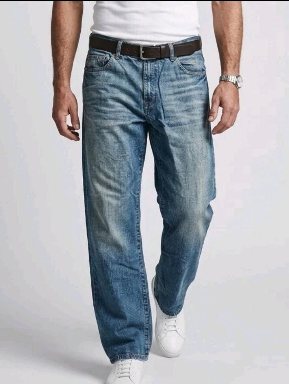 Vtg G-Unit Baggy Jeans Men 40 Blue Denim Distressed Grunge Hip Hop Y2K 50 Cent